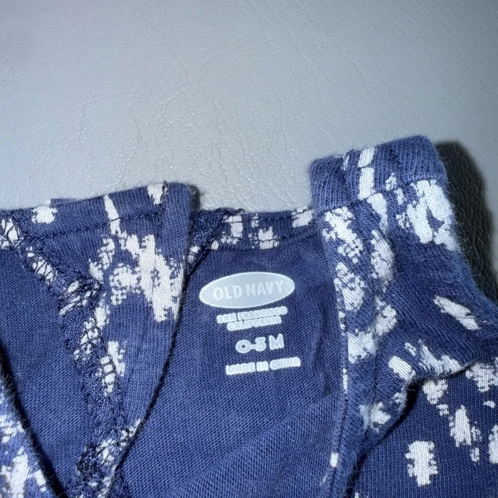 Old Navy Blue‎ and White Baby Romper